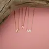 Amazon Transfronterizo Versátil Collar de 26 Letras Oro Colgante Pequeño Collar Personalizado Viajero Fiesta Regalo para Damas