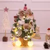 Decorações de Natal Novas Transfronteiriças Mini Árvore de Natal de Mesa com Luzes Enfeites Luminosos Decoração de Feriado Presentes