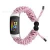 Para carga Fitbit6 Smart Watch trançado Umbrella Rope carga ajustável5 Watch Strap