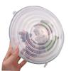 Creativo Forma de Cara Sonriente Envoltura de Plástico para Frutas y Verduras Tapa de Vaso Silicona Tapa para Conservar Frescura Juego de 6 Piezas Sellado y Respetuoso con el Medio Ambiente