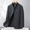 Chaqueta Acolchada con Cuello Alto para Hombre, Estilo Nuevo Otoño e Invierno, para Hombres de Mediana Edad y Jóvenes, Casual de Negocios, Holgada, Chaqueta Traje Zhongshan, Ropa de Abrigo