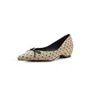 Primer encuentro temporada lino lunares~ Puntera puntiaguda lazo boca poco profunda zapatos de salón para mujer versátiles plata interior realzador zapatos de salón