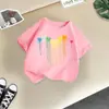 Camisetas de Manga Corta con Cuello Redondo para Niños y Niñas, Estilo Nuevo 2026 Transfronterizo, Tops de Algodón con Estampado de Dibujos Animados de Moda, Tendencia en Ropa Infantil de Media Manga