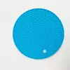Tapete de Silicone para Isolamento Térmico, Tapete Redondo Anti-Queimadura, Tapete Drenante para Mesa de Jantar, Tapete para Panela Resistente a Altas Temperaturas, Porta-Copo Moderno Simples de Cor Sólida
