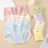 Pantaletas de Algodón Puro Antibacterianas con Artemisa, Cintura Media Sin Costuras al por Mayor Cómodas que se Ajustan a la Cadera, Bragas de Mujer Sin Costuras, Antibacterianas