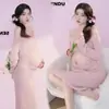 Tema Estúdio Fotográfico Novo Retrô Novo Estilo Chinês Vestido Amassado com uma Vibe Descolada para Sessão de Fotos da Barriga de Grávidas