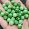 Contas Redondas Verde Esmeralda de 10mm Contas Soltas de Jade Fundo Branco Pulseira Verde Colar Acessórios de Joias Contas DIY Contas Artesanais