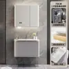 Yida Puede Personalizar Paneles de Puerta Pintados de Roble Gris Hierro Gabinete de Baño Gabinete con Lavabo de Mano para Baño Juego de Gabinetes de Baño