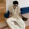 Camisa Antigua Vintage Estilo Étnico Bordada Manga Corta Sentido del Diseño Sentido de Alta Gama Cuello Cubano Camisa Casual de Verano