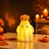 Lámpara de calabaza portátil de Halloween, lámpara de vela electrónica LED, accesorios de decoración para fiestas, lámpara de ambiente, adornos, suministro al por mayor