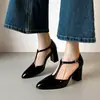 Zapatos Mary Jane Franceses Retro con Tira en T para Mujer 2026 Verano Nuevo Estilo Punta Fina Tacones Altos Tacón Grueso Zapatos Huecos