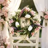 Flores artificiales, margaritas, lavanda, guirnaldas de tulipanes, decoraciones de boda de primavera y verano, decoración para el hogar transfronteriza, adornos colgantes de eucalipto