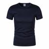 Camiseta de Manga Curta de Seda de Gelo Atacado do Fabricante para Homens, Estilo Verão Fino, Top Camiseta Esportiva de Malha Plus Size