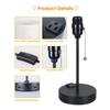 Lámpara de Mesa de Lino con Carga USB Personalizada por el Fabricante Interruptor de Cremallera Lámpara de Mesita de Noche Lámpara de Mesita de Noche para Dormitorio Luz Nocturna LED