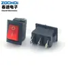 Fornecer interruptor basculante KCD11 dois pinos duas posições três pinos três posições 10*15 mini interruptor pino de cobre preto e branco