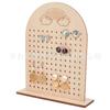 Tablero de Exhibición de Aretes de Madera Soporte Vertical para Exhibición de Aretes de 100 Agujeros con Base Acrílica Transparente Estante para Almacenamiento de Aretes