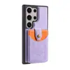Adecuado para Samsung S25Edge Estuche con Soporte para Tarjetas y Hebilla Magnética Desmontable S24Fe/S23 Cubierta Trasera para Teléfono con Ranura para Tarjetas