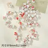 Cuentas Sueltas de Cerámica Hechas a Mano DIY Pulsera Collar Accesorios para Joyería Paquete de Materiales Cuentas Manuales Accesorios con Cuentas Rojo