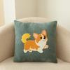 Funda de Cojín de Chenilla Shengdu Bordado de Toalla Dibujos Animados Otoño e Invierno Cojín de Mesita de Noche Cojín Lumbar Decoración Suave Sala de Estar Cojín de Sofá
