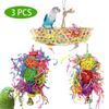 Conjunto de 3 Peças Amazon Cross Border Combinação Brinquedo de Papagaio Suprimentos para Pássaros Brinquedo de Mordida para Papagaio Brinquedo de Pássaro