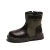 Botas de retalhos retrô para meninas, coleção outono/inverno 2026, botas simples infantis, estilo britânico, para meninas mais velhas, botas de princesa, disponíveis para dropshipping