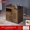 Mesa de té móvil, Mesa de té pequeña, Mesa auxiliar para sofá de casa, Mesa de centro de madera no maciza, Juego de té, Hervidor, Gabinete de té integrado