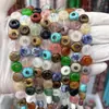 4X10Mm Piedra Natural Ágata Agujero Recto Agujero Grande Anillo Cuentas DIY Pulsera Collar Accesorios para Joyería Productos Semiacabados Al Por Mayor