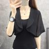 Xale Pequeno Estilo Coreano Chiffon Proteção Solar Roupa Colete de Manga Curta Feminino Chegada Nova Saia de Verão com Alça Curta Top Curto