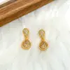 Nuevos Pendientes Franceses Elegantes con Circonita Micro-Pavimentada en Forma de Gota de Agua, Diseño de Nicho, Pendientes de Lujo Ligero y de Alta Gama