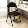 Silla Plegable para Uso en Casa, Silla de Dormitorio, Silla de Comedor, Cómoda para Estar Sentado Mucho Tiempo, Taburete para Habitación de Alquiler, Silla con Respaldo, Silla de Oficina para Computadora de Dormitorio