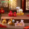 Enfeites do Ano do Cavalo, pequenas figuras de cavalo auspiciosas para o Ano Novo, pequenas bolsas da sorte, acessórios decorativos DIY, decorações de paisagem em miniatura, pequenos enfeites de mesa