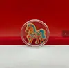 Ano do Cavalo Ouro Puro 999 Doze Signos do Zodíaco Conjunto Completo Adesivos de Ouro Coloridos para Celular Lembranças Presentes Atacado Personalização