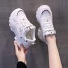 Tênis Dad Feminino 2025 Outono Novo Estilo Aumento de Altura Versátil Sola Grossa Casual High-End Sola Macia Leve Tênis Esportivo para Mulheres