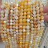 Conchas naturales cuentas sueltas concha de plato amarillo concha de herradura caracol conchas de perla cuentas sueltas accesorios para joyería DIY material con cuentas hecho a mano