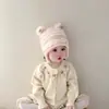 Chapéu de bebê outono e inverno pulôver proteção para as orelhas quente chapéu de lã infantil fofo super fofo meninos e meninas tricô inverno moda