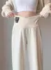 Calça pantalona de maternidade com cós cruzado que não aperta a barriga, calça longa listrada vertical elástica para mulheres baixinhas, calça casual de maternidade plus size