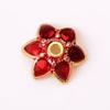 Novas Contas Separadas Pequenas Peças de Flores Óleo Pingando Imitação Azul Queimado Cloisonne Liga Pequenas Peças de Flores Faça Você Mesmo Grampo de Cabelo Estilo Antigo Pulseira Colar