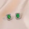 Aretes para Mujer, Aretes de Flor Corazón con Circonita Micro-pavimentada de Cobre, Nueva Moda de Nicho, Diseño Simple, Joyería de Temperamento y Versátil