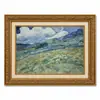 Pintura Vintage de Van Gogh com Árvores e Caminhos Pastorais Rurais em Moldura Dourada para Quarto, Estudo, Hall de Entrada, Arte de Parede Emoldurada, Pintura Decorativa, Decoração de Parede