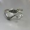 Europa y Estados Unidos Transfronterizos Exagerado Vintage Personalidad Anillo de Serpiente Abierto Ajustable Enroscado Anillo de Víbora Accesorios de Moda para Hombres y Mujeres