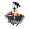 Festa Fantasia de Halloween Adereços de Performance Aro de Cabeça Cabeça de Morcego Aranha Caveira Abóbora Chapéu de Bruxa Aro de Cabelo Fivela de Cabeça