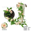 Enredaderas de Rosas Simuladas, Paisajismo de Interiores, Flores Falsas de Plástico, Decoración de Bodas, Plantas Decorativas de Enredaderas para Sala de Estar Venta al por Mayor