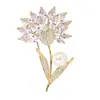 Moda Europea y Americana Elegante Broche de Flor Creativo Pin de Flor con Temperamento Hebilla Simple Atmosférica para Chal Accesorios de Ramillete para Mujeres
