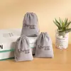 Bolsa de Cordão de Flanela Bolsa de Armazenamento de Joias de Alta Qualidade Bolsa Simples de Flanela à Prova de Poeira Atacado Logotipo Imprimível
