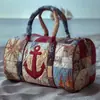 2026 Nueva Serie Náutica Retro Transfronteriza Bolsa de Viaje Acolchada Portátil para Distancias Cortas Bolsa Deportiva Multifuncional para Fitness