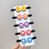 Artículo de venta caliente transfronterizo~ Pinzas para el pelo de flor de resina para niñas europeas y americanas, Gomas para el pelo, Pequeños accesorios para el pelo de flor de girasol, Frescos y elegantes