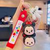 Chaveiro de morango fofo com desenho animado Jenga Mickey Minnie bolsa de carro casal chaveiro feminino pequeno presente
