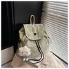 Mochila Retro Casual a Cuadros de Atmósfera de Principios de Otoño para Mujer, Ligera, Versátil, para Viajes Diarios, Gran Capacidad