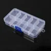 Caja de almacenamiento de escritorio de plástico con rejilla, 10, 15 y 24 botones transparentes, para accesorios de pesca, joyería y cosméticos.