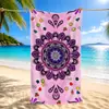 Toalla de Playa de Flor de Mandala Más Vendida Transfronteriza Microfibra Ocio Vacaciones Mandala Costa Absorbente Toalla de Baño Grande